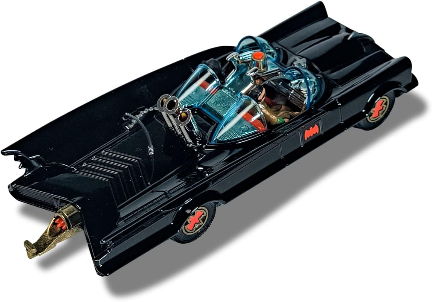 Corgi - RT26701 - Diecast Model Cars, Batmobile avec Batman et Robin, Cadeaux Souvenirs pour Hommes, Femmes et Enfants du Royaume-Uni, Petits Modèles de Voitures Moulées sous Pression pour Garçons