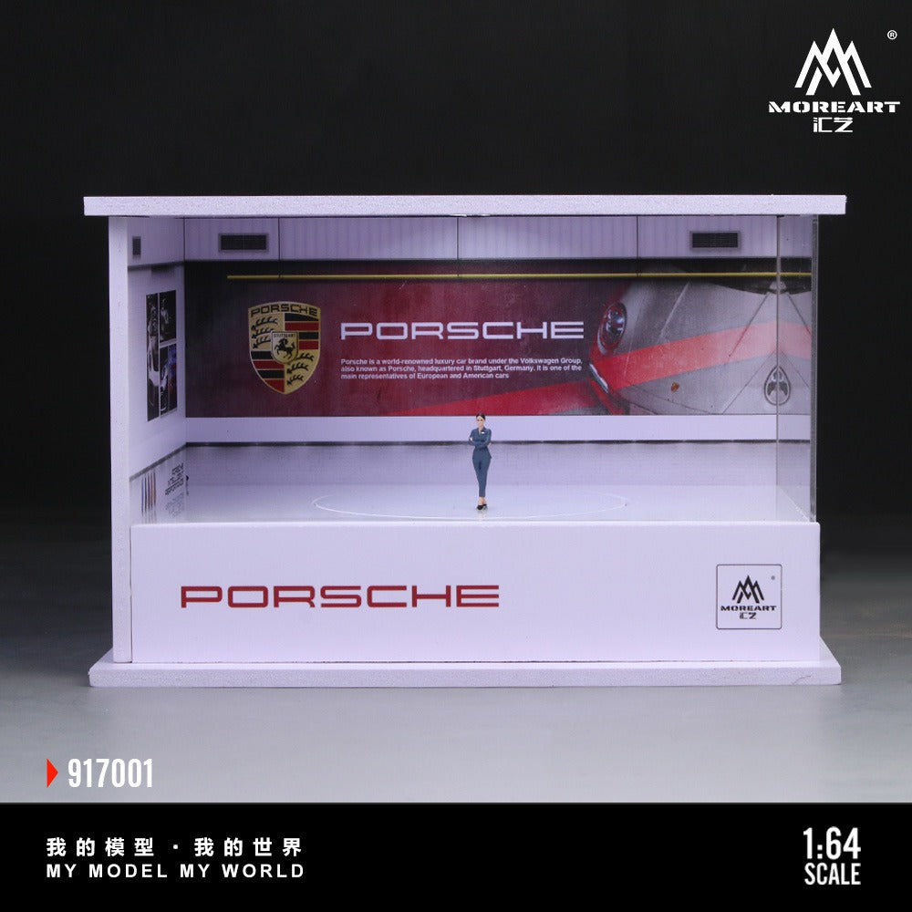 MoreArt Porsche Lighting & Rotating Diorama Display Scene