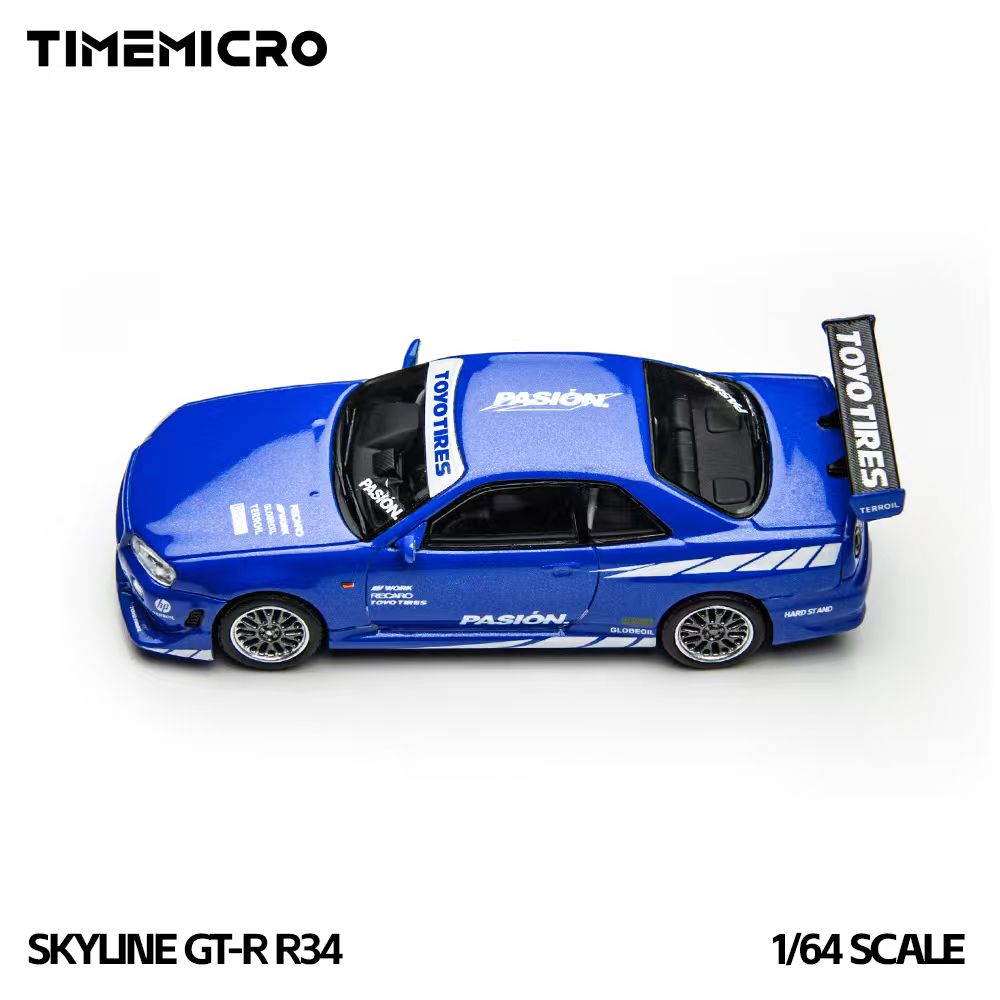 TimeMicro Nissan Skyline C-West GT-R R34 (Blue)