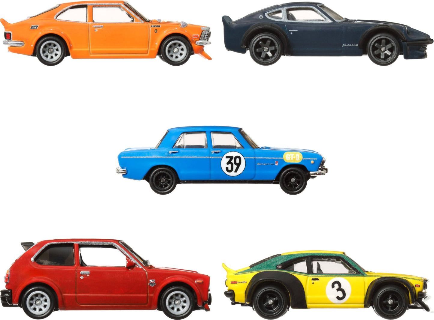Hot Wheels Culture Automobile Japon 4 Coffret de 5 Voitures en métal Premium à l’échelle 1/64 dans Une boîte de Rangement et d’Exposition empilable de Collection, HRW84