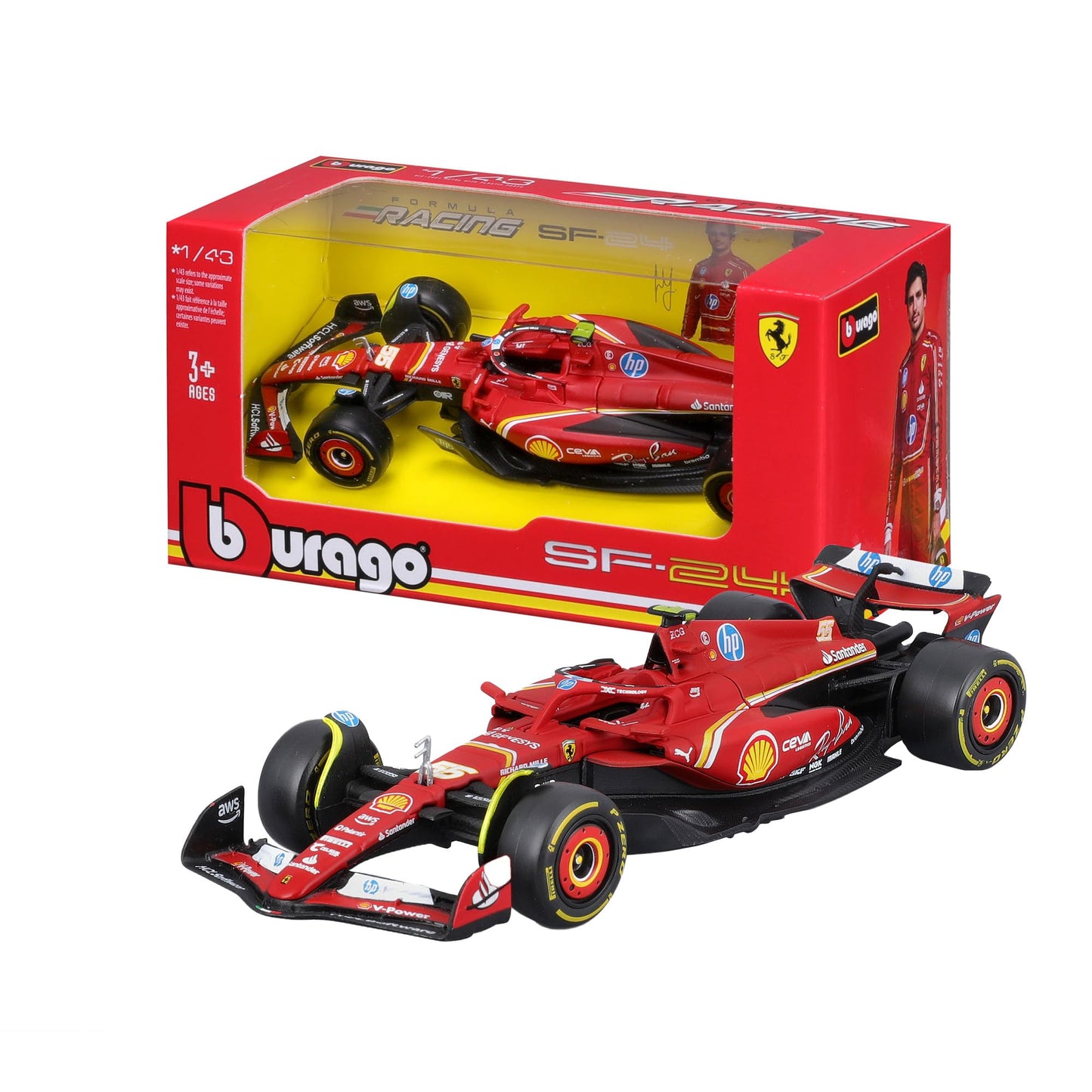 Bburago - F1 BWT Alpine A525 2025#10 Gasly, Voiture Diecast à l'échelle 1:43 avec détails Authentiques, réplique F1 Alpine, livrée Bleue/Rose, Licence Officielle, âge recommandé 3+ Ans