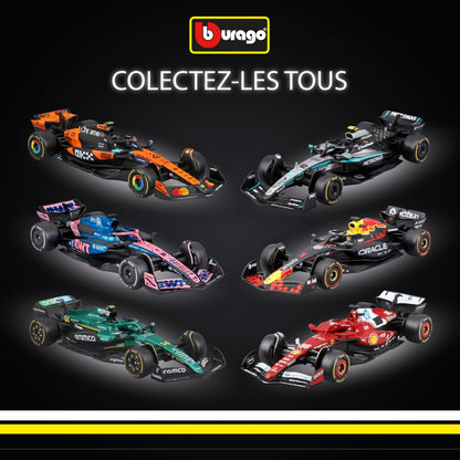 Bburago - F1 BWT Alpine A525 2025#10 Gasly, Voiture Diecast à l'échelle 1:43 avec détails Authentiques, réplique F1 Alpine, livrée Bleue/Rose, Licence Officielle, âge recommandé 3+ Ans