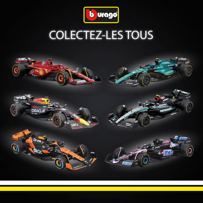Bburago - F1 BWT Alpine A525 2025#10 Gasly, Voiture Diecast à l'échelle 1:43 avec détails Authentiques, réplique F1 Alpine, livrée Bleue/Rose, Licence Officielle, âge recommandé 3+ Ans