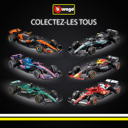 Bburago - F1 BWT Alpine A525 2025#10 Gasly, Voiture Diecast à l'échelle 1:43 avec détails Authentiques, réplique F1 Alpine, livrée Bleue/Rose, Licence Officielle, âge recommandé 3+ Ans