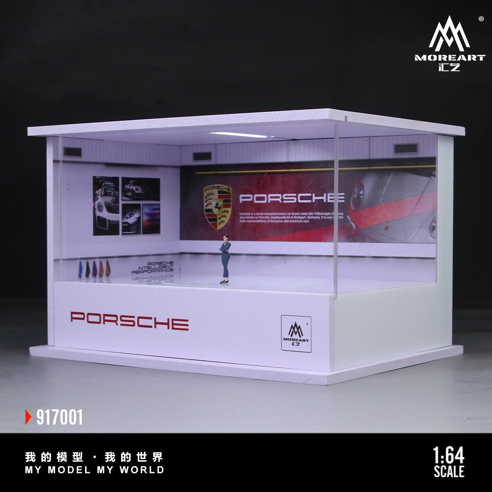 MoreArt Porsche Lighting & Rotating Diorama Display Scene