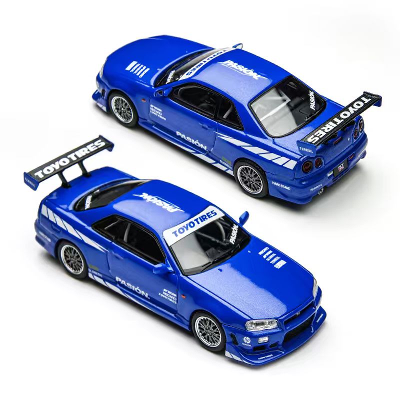 TimeMicro Nissan Skyline C-West GT-R R34 (Blue)
