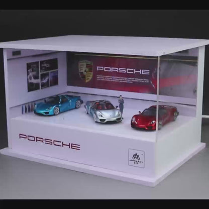 MoreArt Porsche Lighting & Rotating Diorama Display Scene